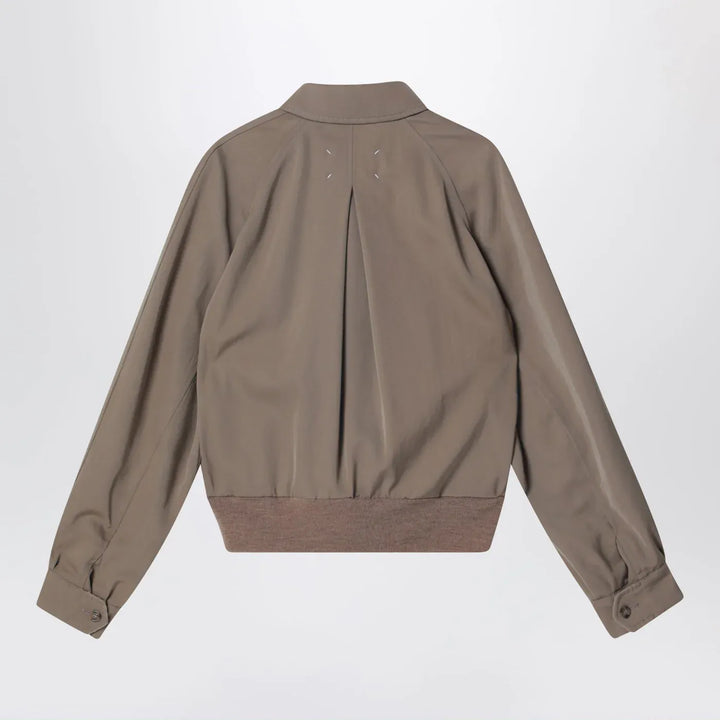 Maison Margiela - Beige virgin wool zip-up jacket Brand Coats &amp; Jackets