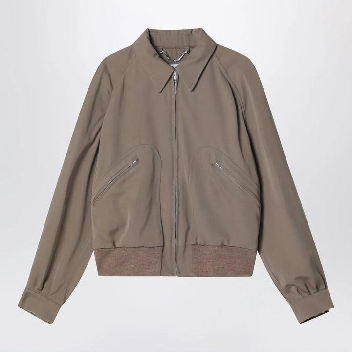 Maison Margiela - Beige virgin wool zip-up jacket Brand Coats &amp; Jackets 42  IT