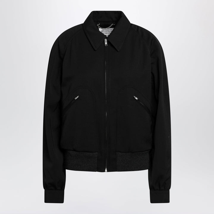 Coats &amp; Jackets Maison Margiela - Black zip-up jacket in virgin wool Brand