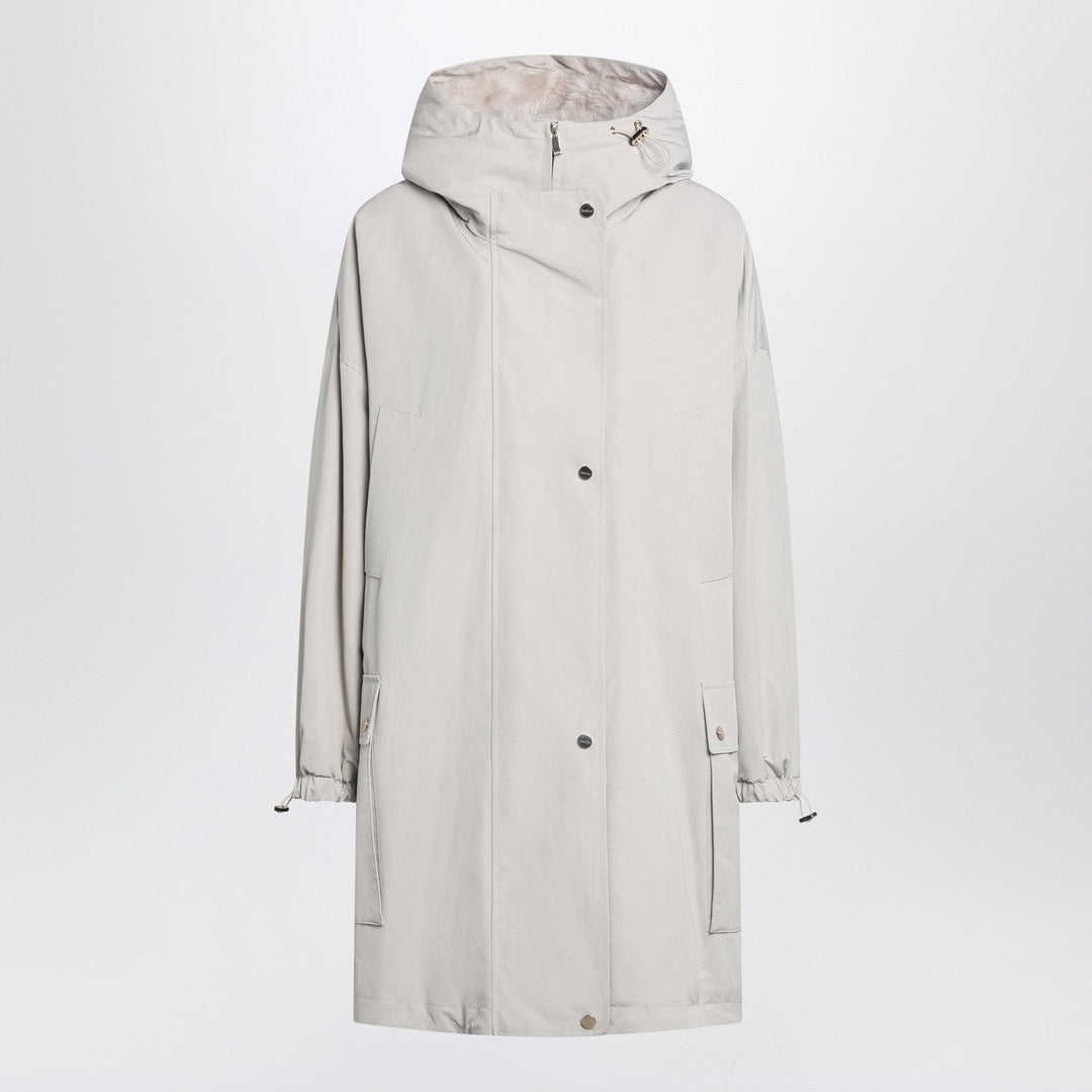 Coats &amp; Jackets Max Mara Studio - Light beige cotton blend parka Brand