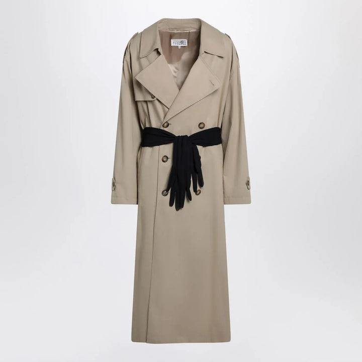 MM6 Maison Margiela - Beige cotton trench coat with gloves Brand Coats &amp; Jackets 40  IT