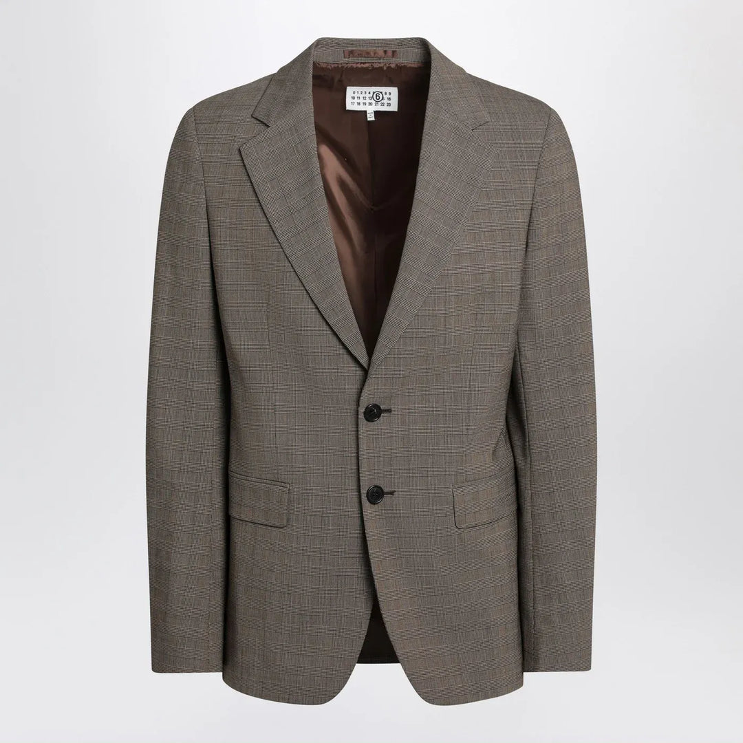 MM6 Maison Margiela - Single-breasted jacket brown in wool blend Brand Coats &amp; Jackets 48 IT