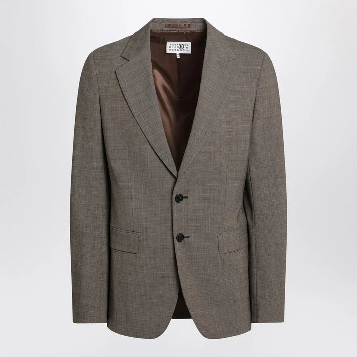 MM6 Maison Margiela - Single-breasted jacket brown in wool blend Brand Coats &amp; Jackets 48 IT
