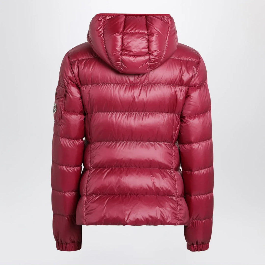 Moncler - Glesse short padded jacket with hood in red Brand Coats &amp; Jackets 1