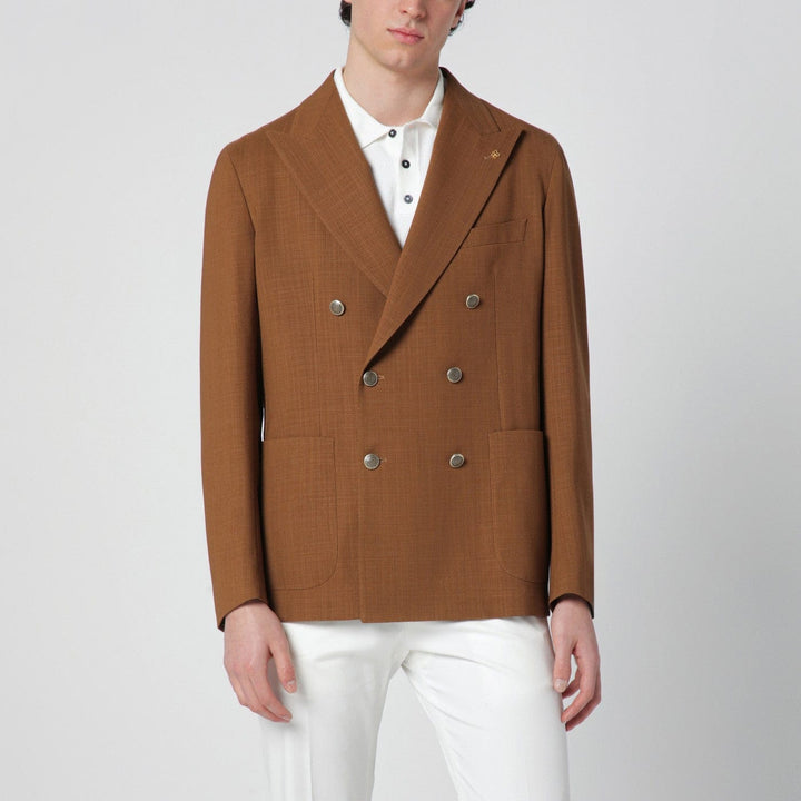 Coats &amp; Jackets Tagliatore - Caramel double-breasted wool jacket Brand