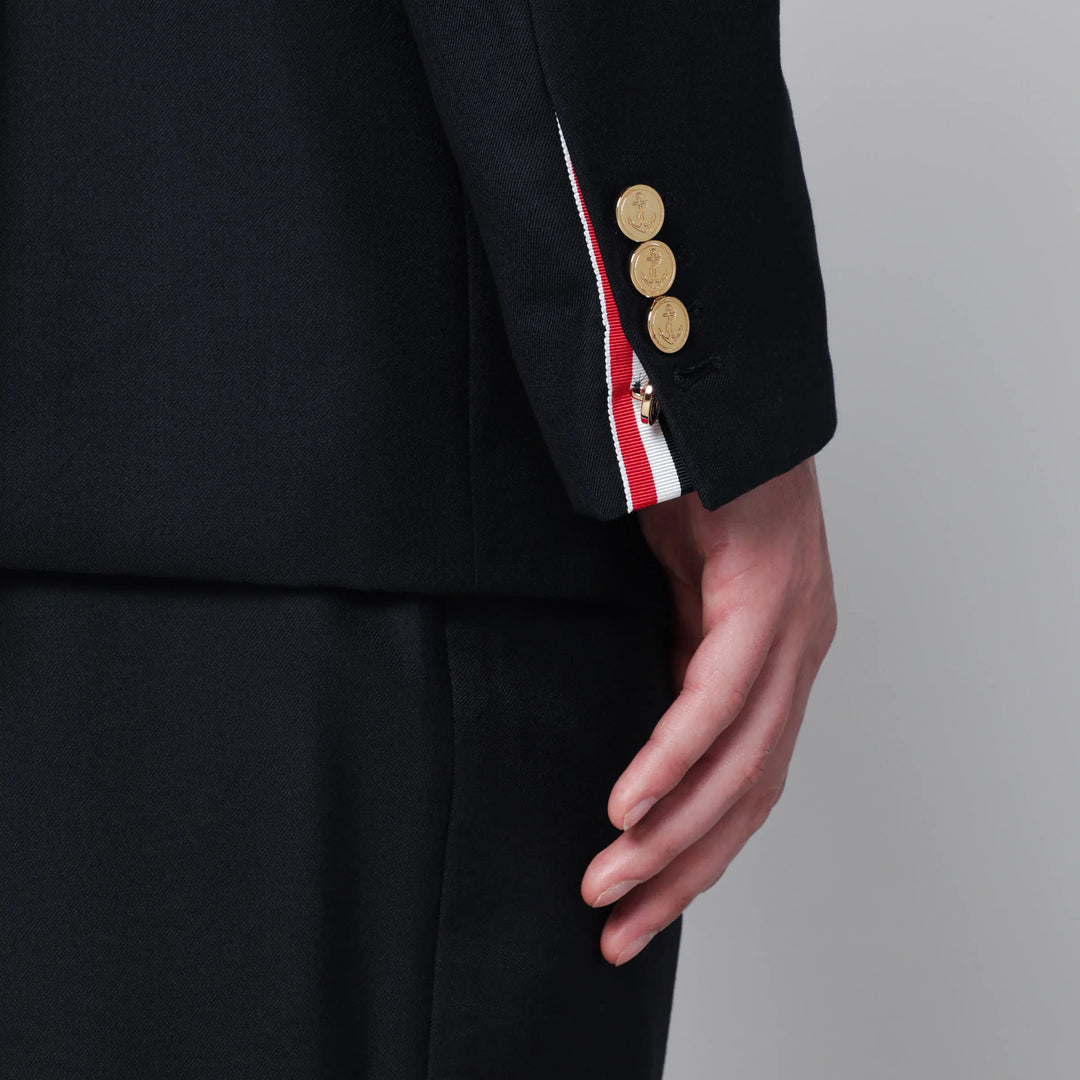 Thom Browne - Single-breasted navy blue wool jacket Brand Coats &amp; Jackets