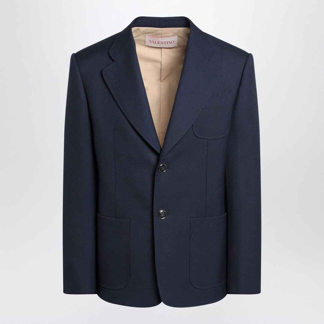 Coats & Jackets Valentino - Blue single-breasted wool jacket Brand