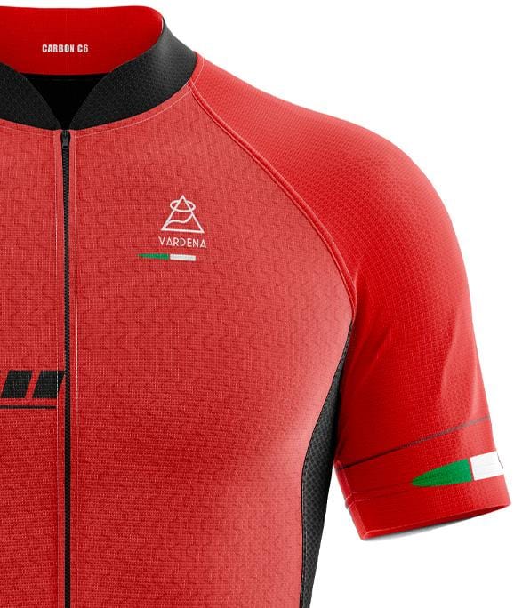 Vardena Cycling Jersey Vardena F1 Red Full Carbon Cycling Jersey Vardena Full Carbon Jersey F1 Red Brand