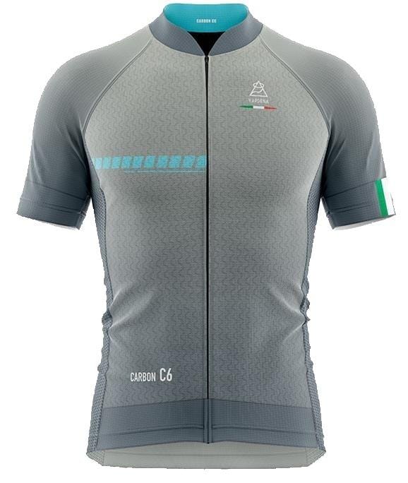 Vardena Cycling Jersey Vardena Silver Blue Full Carbon Cycling Jersey Vardena Full Carbon Jersey Silver Blue Brand