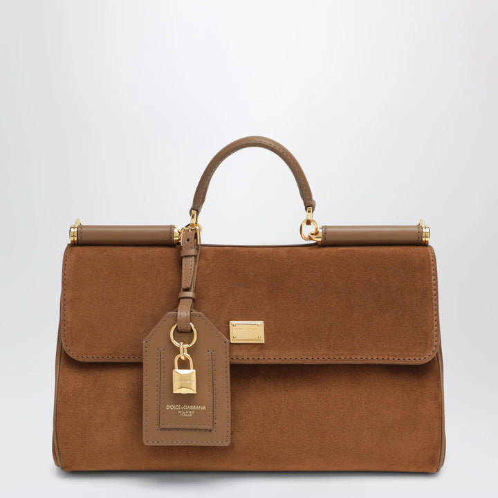 Dolce&amp;Gabbana - Medium My Sicily Bag in Camel Suede Leather Brand U