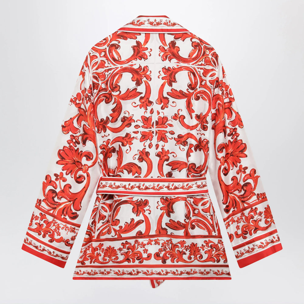 Dolce&Gabbana - Vanity shirt in silk with majolica print, multicolor Brand