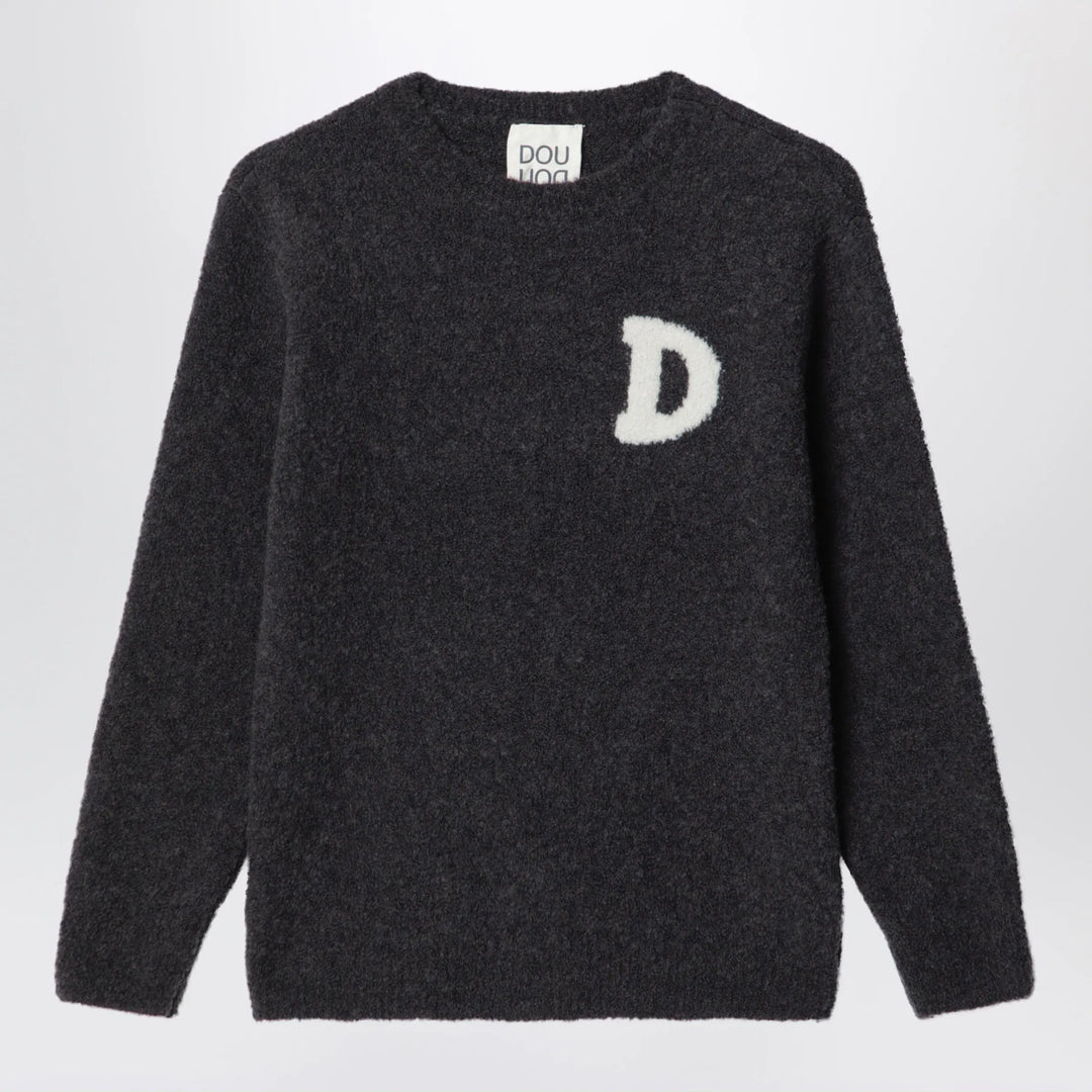 Douuod - Ebony brown bouclé knit sweater Brand 4Y