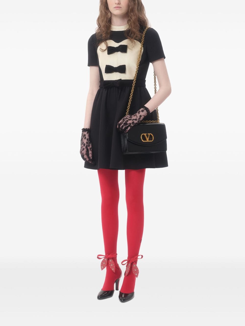 Valentino Dresses Valentino Crepe Couture Short Dress With Bows Valentino Crepe Couture Short Dress With Bows Brand