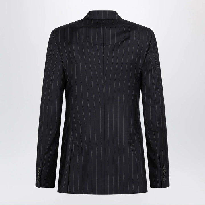 Givenchy - Double-breasted pinstripe wool jacket, dark navy Brand 38  FR