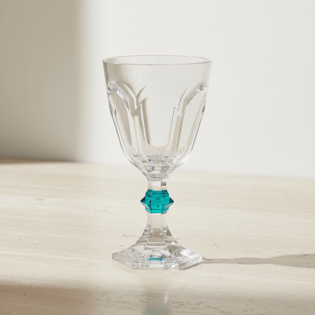 Mario Luca Giusti Rolling Stones Water Glasses Turquoise - Set of 4 Brand Goblet