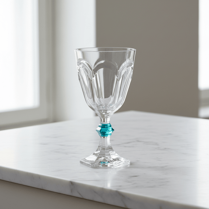 Mario Luca Giusti Rolling Stones Water Glasses Turquoise - Set of 4 Brand Goblet