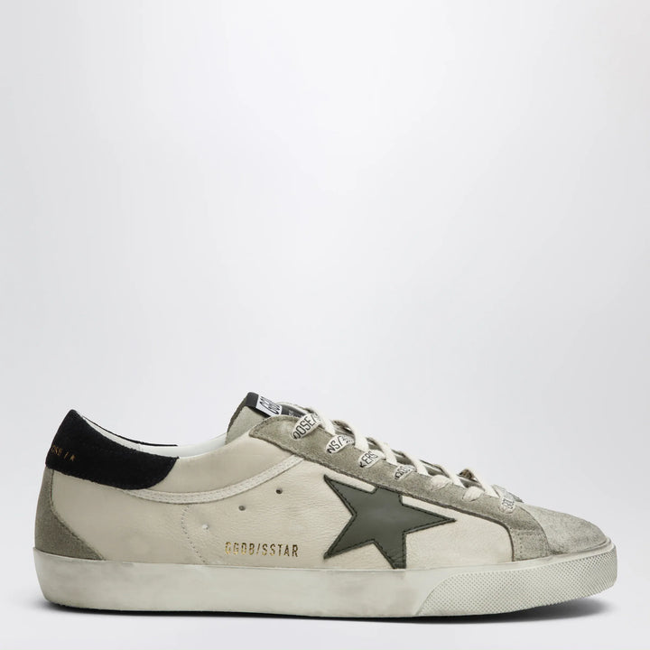Golden Goose - Super-Star sneakers in cream/olive green/blue Brand 39 IT