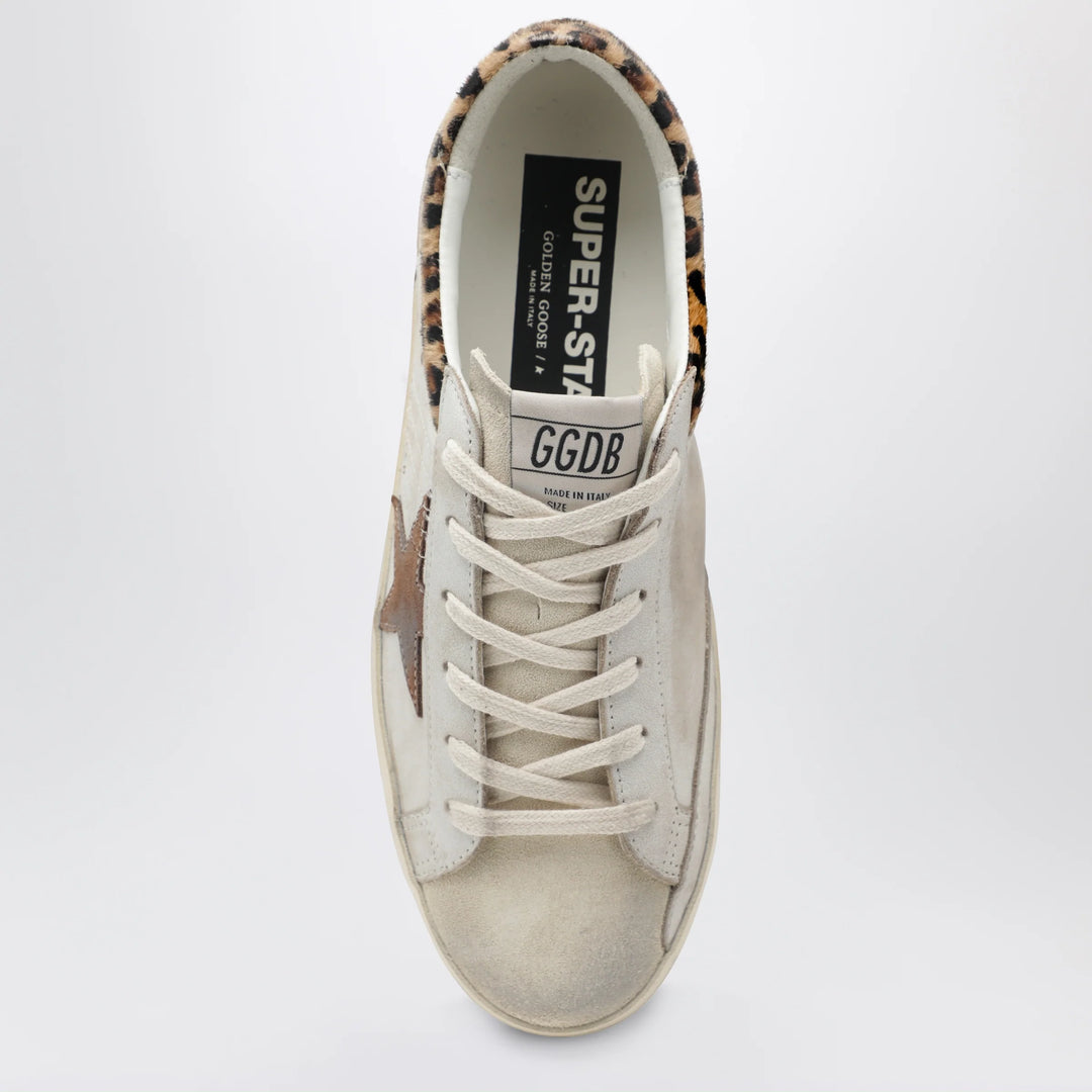Golden Goose - White and beige Super-Star sneakers with pony hair details Brand