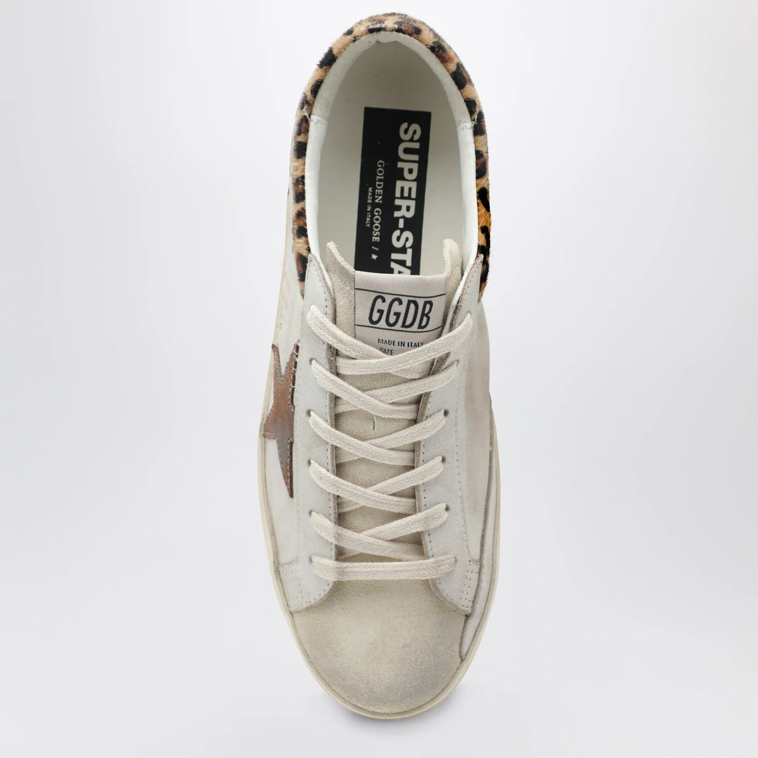Golden Goose - White and beige Super-Star sneakers with pony hair details Brand