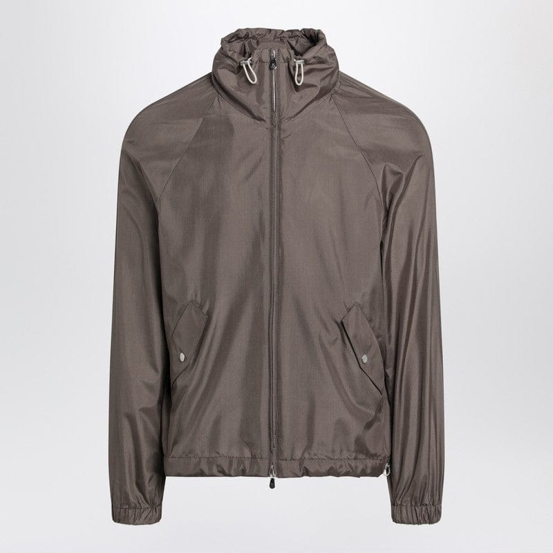 Coats & Jackets Brunello Cucinelli - Taupe silk-blend jacket - 50 IT Brand