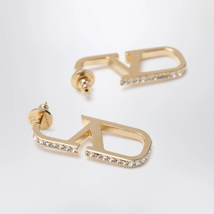 Valentino Garavani - Gold-tone VLogo Signature earrings with Swarovski crystals Brand Jewelry U