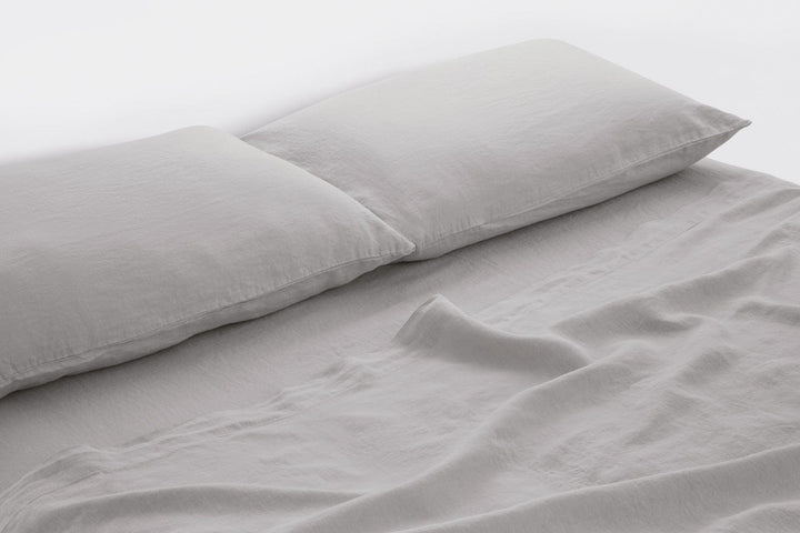 Bemboka Linen Sheets Ash / Super King 203x203x40cm Bemboka Belgian Linen Fitted Sheets Brand