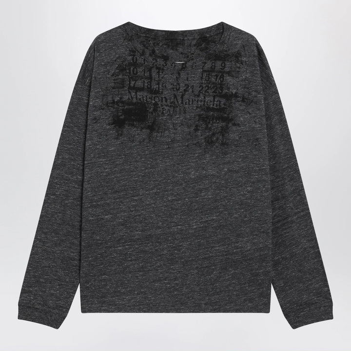 Maison Margiela - Long-sleeve cotton T-shirt in dark grey Brand S