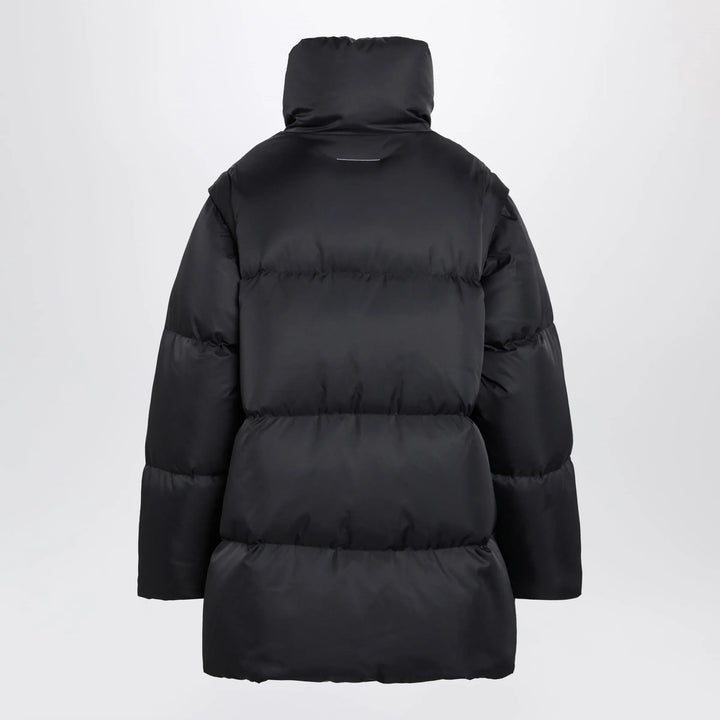 MM6 Maison Margiela - Nylon puffer jacket with detachable sleeves in black Brand