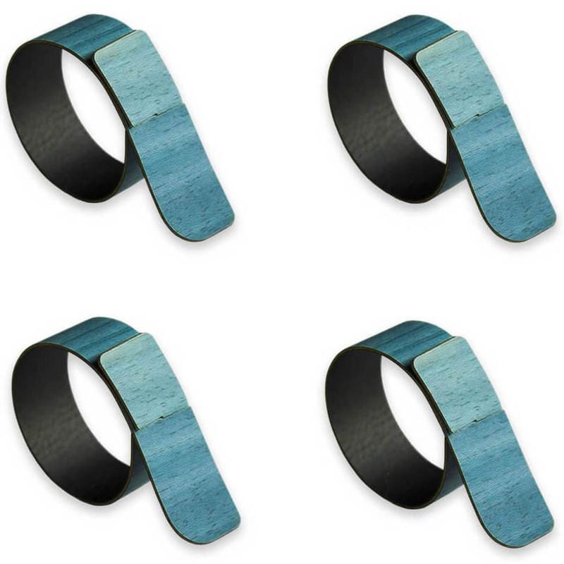 Lignis Napkin ring Lignis Nelumbo Napkin Ring Set Of 4, Cold Blue Brand