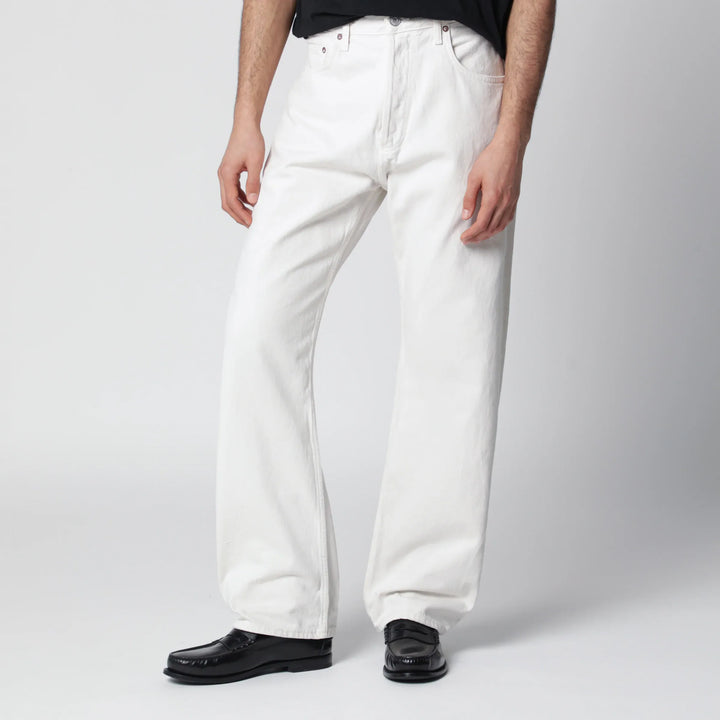 AGOLDE - White trousers in regenerated denim Brand Pants