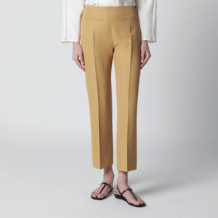 Alberta Ferretti - Beige ankle-length trousers in viscose blend Brand Pants 40  IT