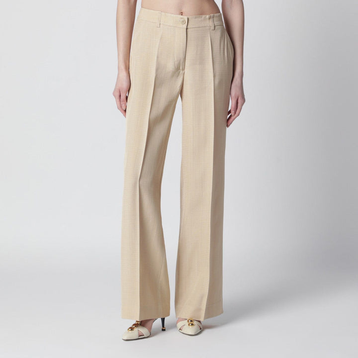 Pants Champagne-colored viscose trousers Brand