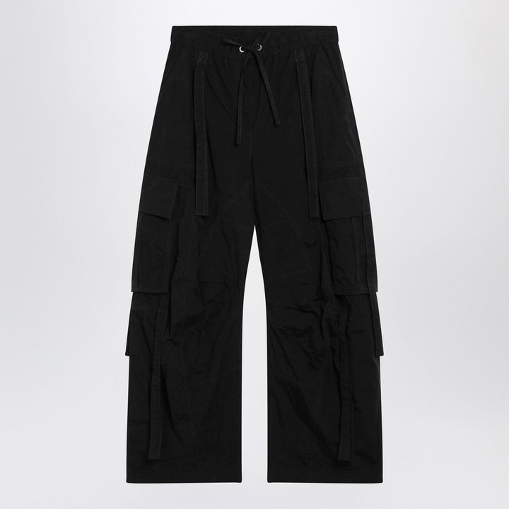Pants 40  IT Dolce&amp;Gabbana - Black waxed faille cargo trousers Brand