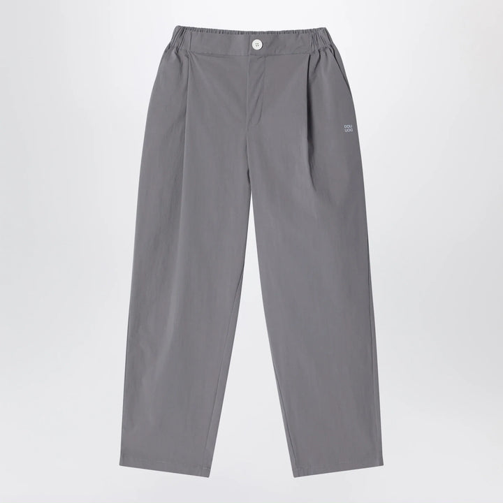 Douuod - Grey trousers in cotton blend Brand Pants 10