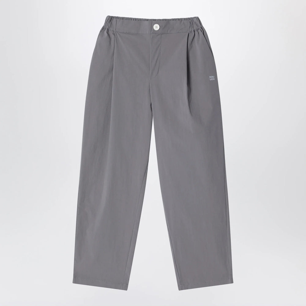 Douuod - Grey trousers in cotton blend Brand Pants 6