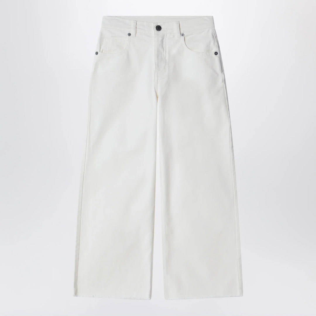Douuod - Ivory white denim trousers Brand Pants 12