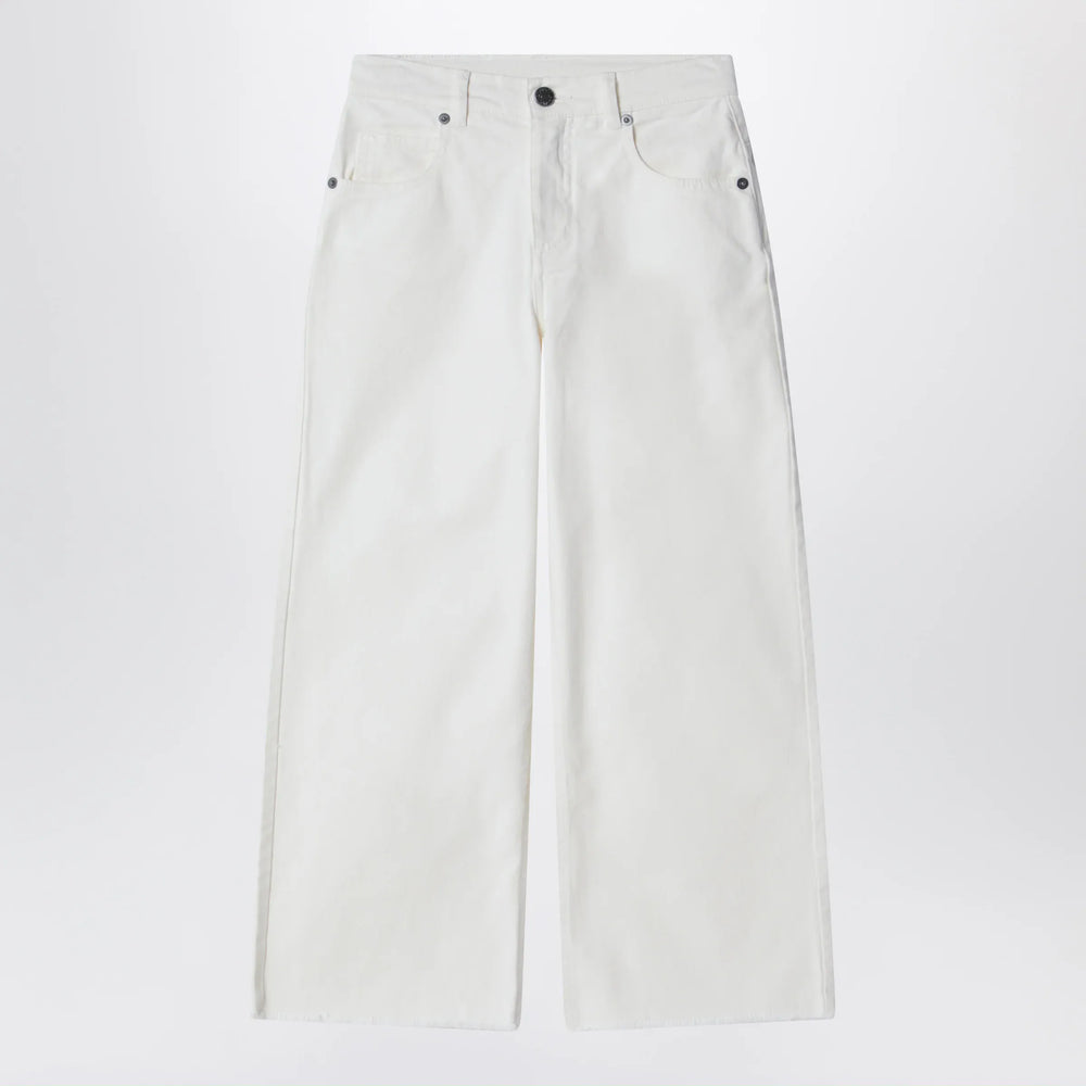 Douuod - Ivory white denim trousers Brand Pants 4