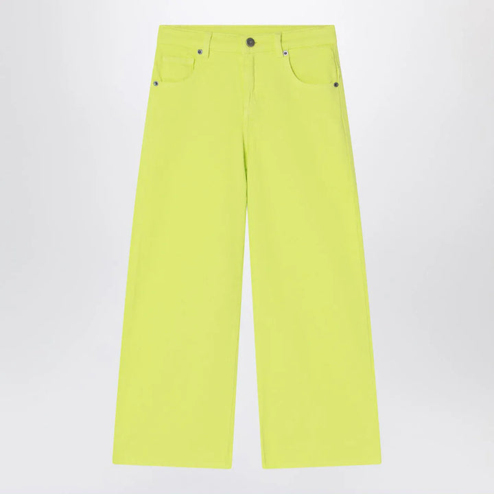 Douuod - Lime yellow cotton pants Brand Pants 8Y