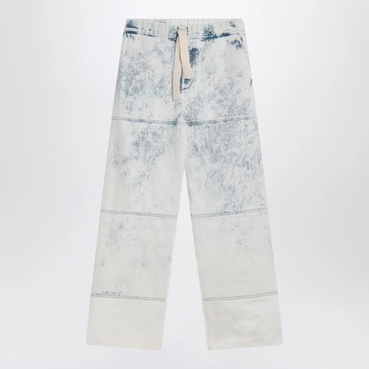 Dries Van Noten - Light blue jeans with drawstring Brand Pants 46 IT