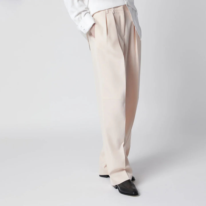 Jil Sander - Ivory wool gabardine trousers Brand Pants