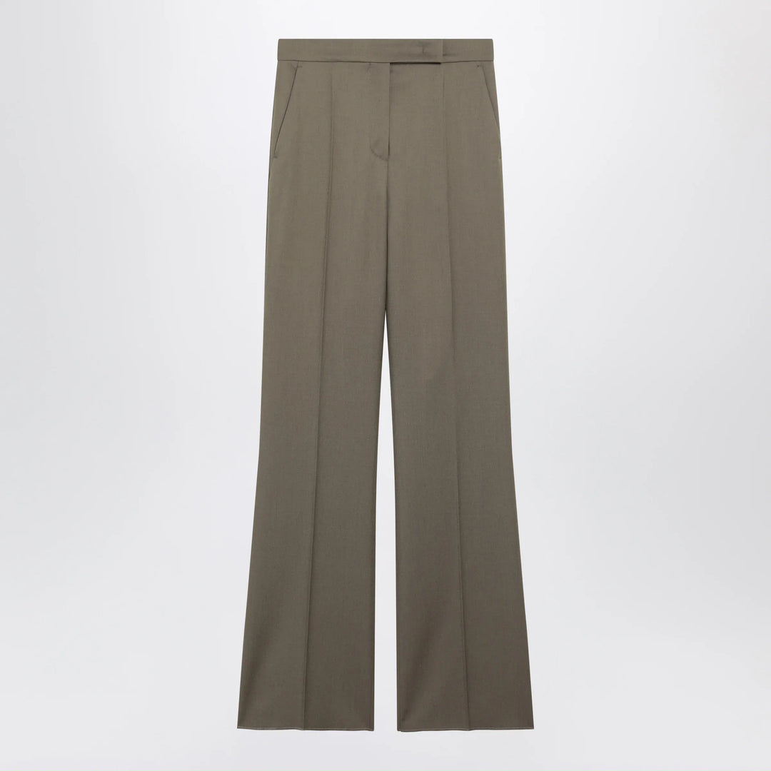 Max Mara - Camel Wool Gabardine Trousers Brand Pants 40  IT