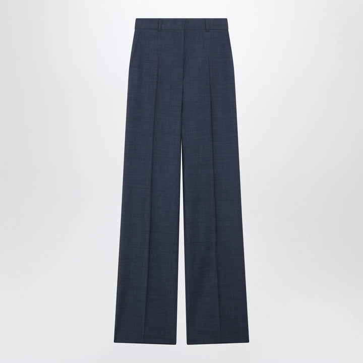 Max Mara Studio - Classic trousers in blue virgin wool Brand Pants 40  IT