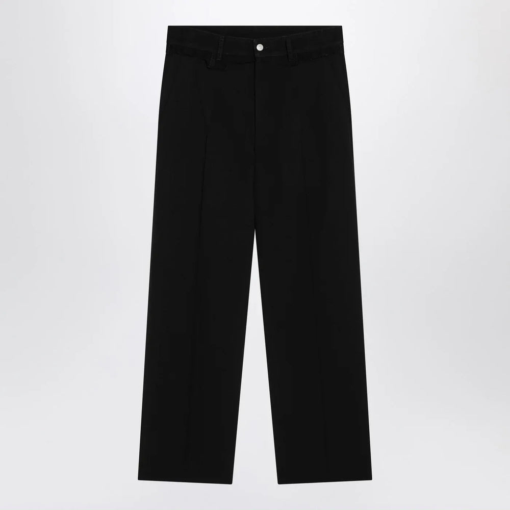 MM6 Maison Margiela - Black wool-blend trousers Brand Pants 52 IT