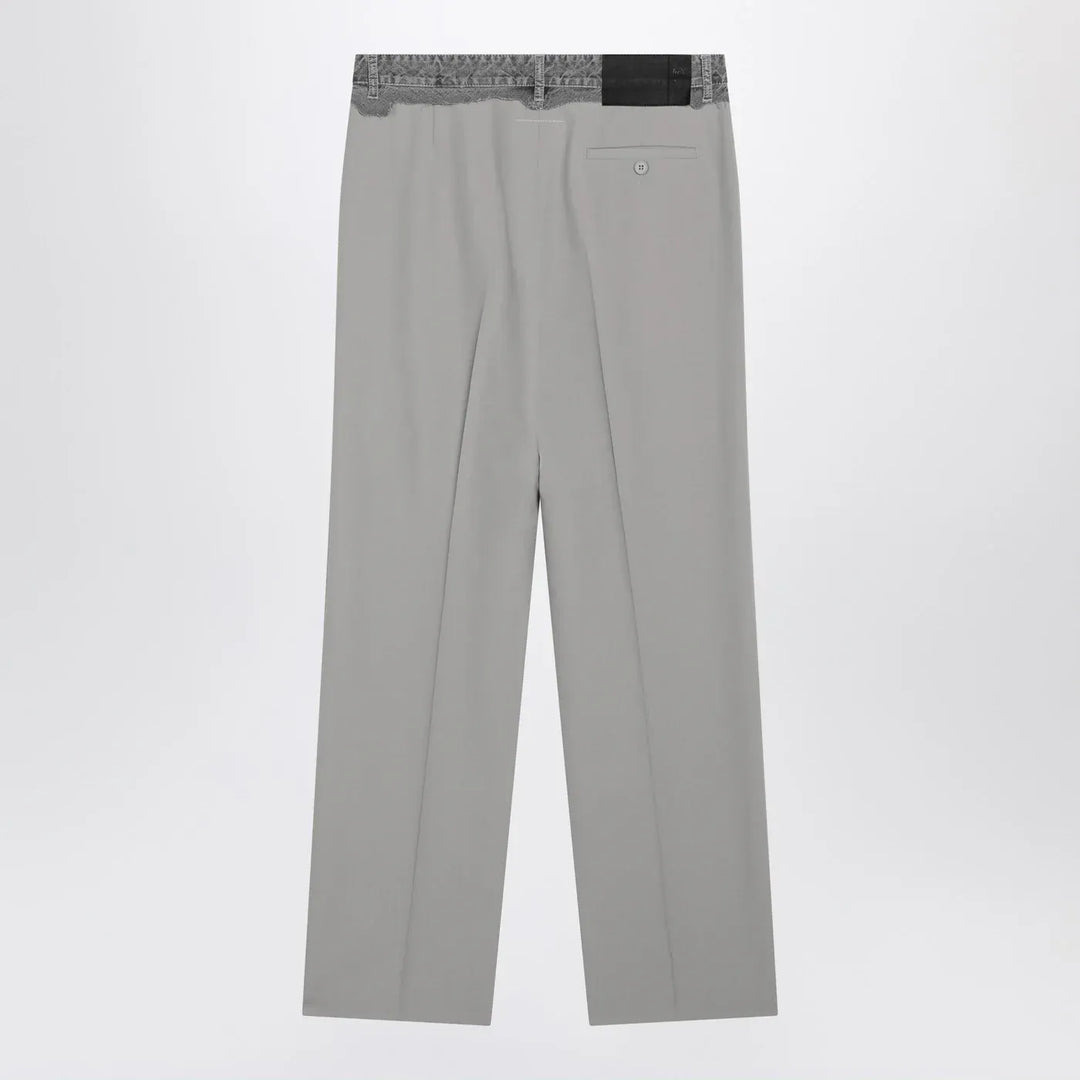 MM6 Maison Margiela - Grey wool-blend trousers Brand Pants