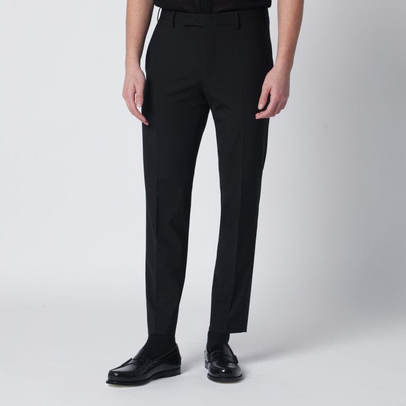 Pants PT Torino - Black wool-blend trousers - 56 IT Brand