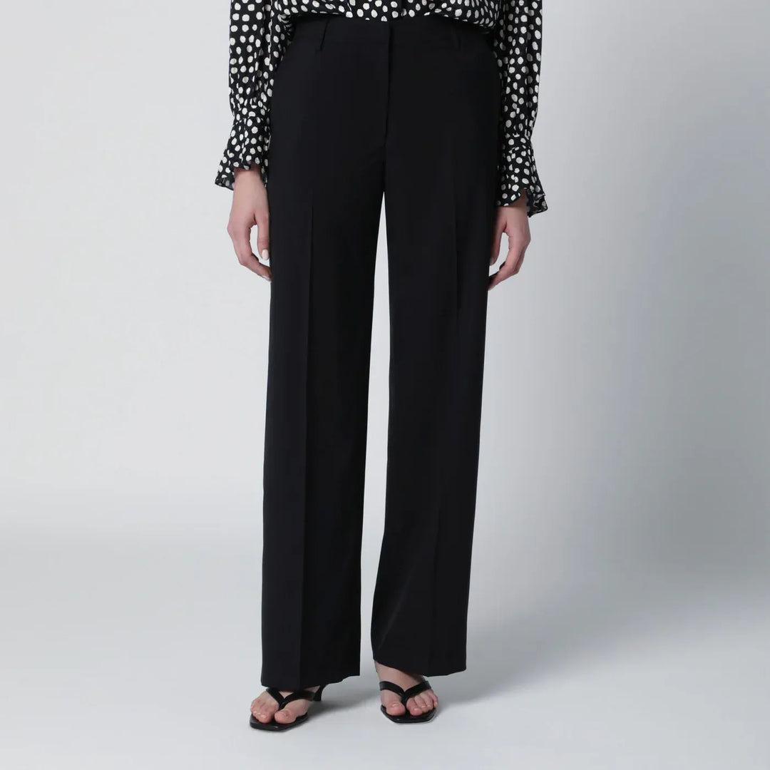 PT Torino - Black wool trousers Brand Pants 42  IT