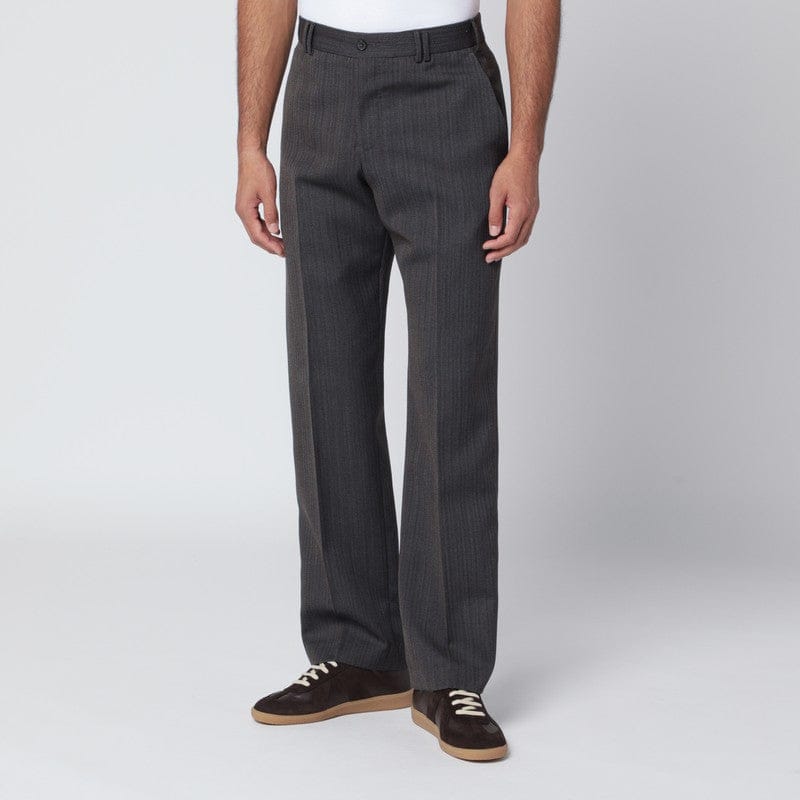 Pants PT Torino - Brown striped wool trousers - 46 IT Brand