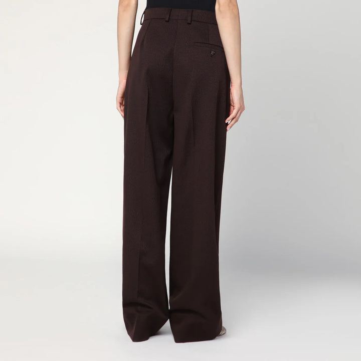 Stella McCartney - Straight leg trousers in plum wool Brand Pants