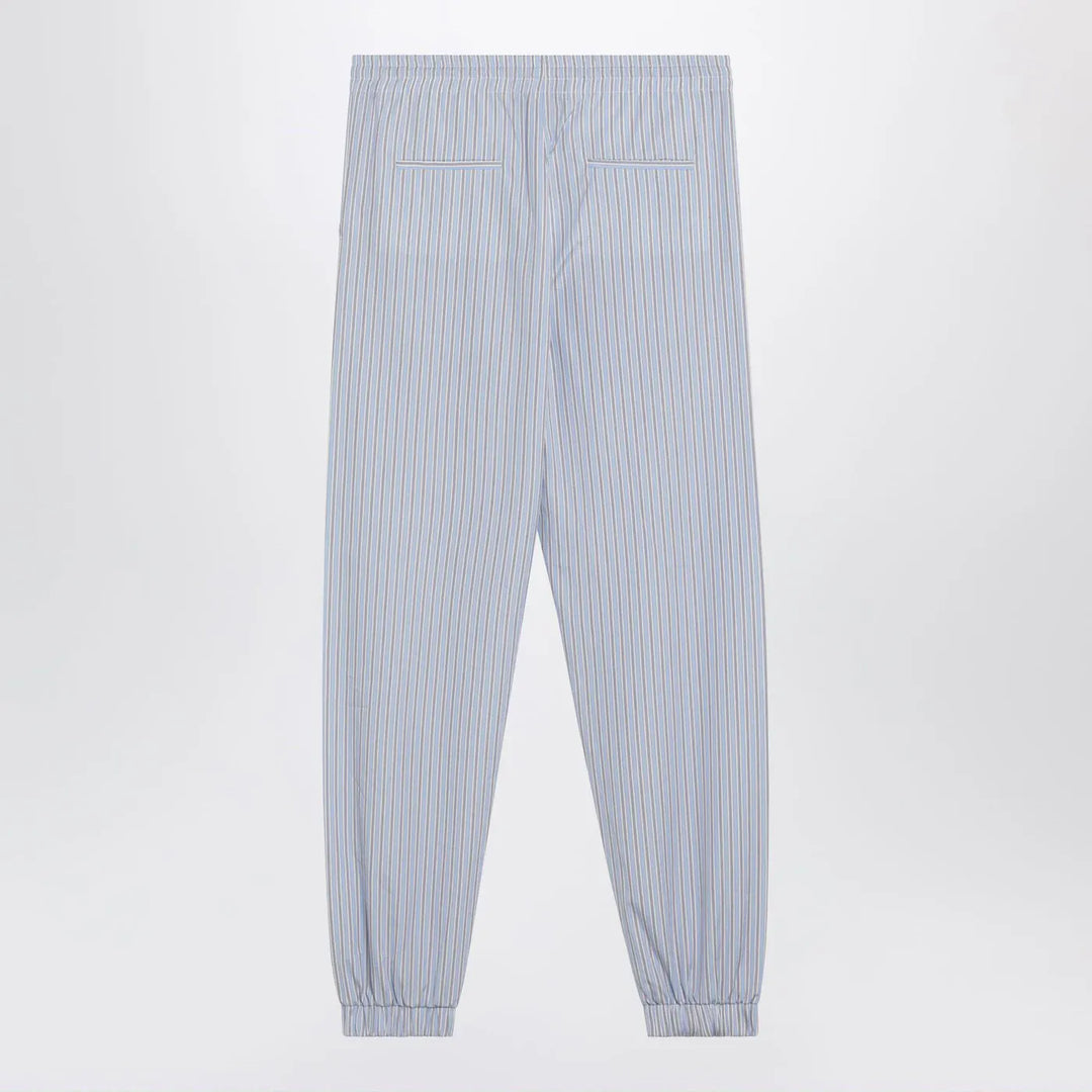 The Attico - Light blue/white striped trousers Brand Pants 40  IT