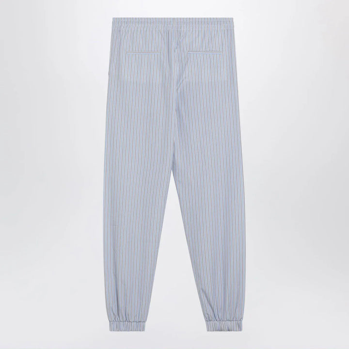 The Attico - Light blue/white striped trousers Brand Pants 40  IT